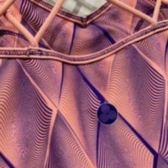 Luna Jai Women Purple Sleeveless Scoop Neck Strappy Workout Tank Top Size Medium - Picture 7 of 7